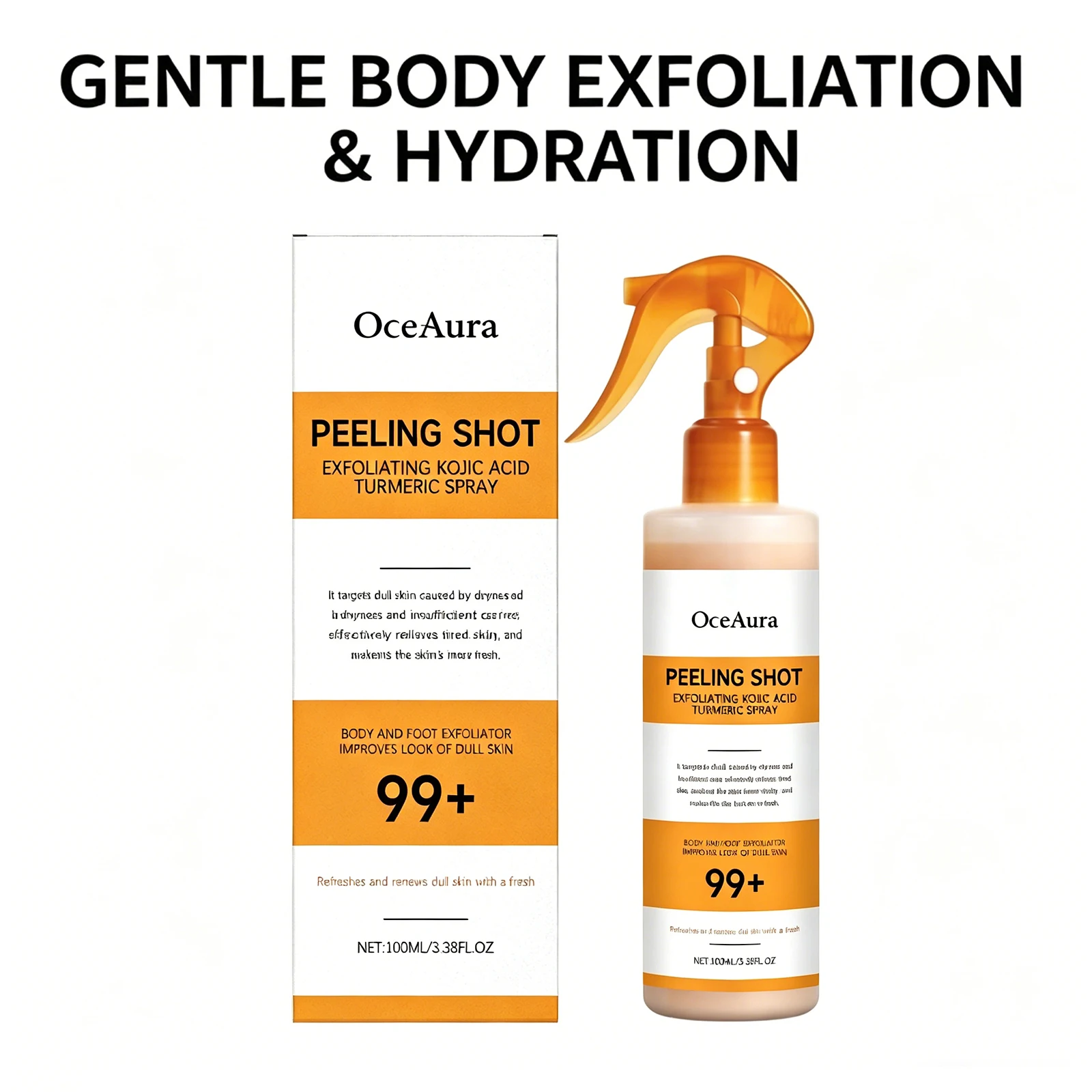 Kojic Acid Turmeric Spray Body Exfoliating Dead Skin Remover Smoothing Brightening Dullness Hydrating Gentle Peel Refreshing
Kojic Acid Turmeric Spray Body Exfoliating Dead Skin Remover Smoothing Brightening Dullness Hydrating Gentle Peel Refreshing