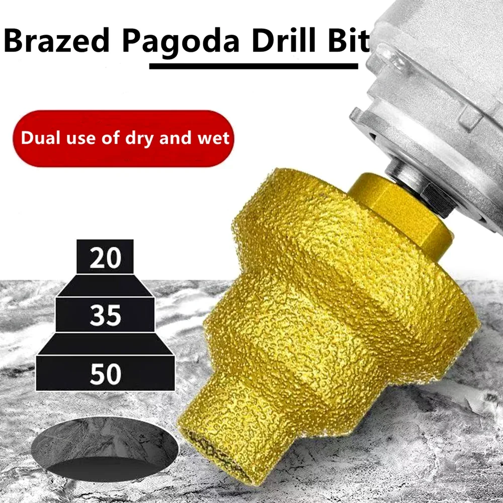 Brazed Pagoda Drill Bit M10 M14 Brazed Diamond Tower Drill Tile Stone Rock Plate Drill Reaming Integrated Bit Diamond Tools
Brazed Pagoda Drill Bit M10 M14 Brazed Diamond Tower Drill Tile Stone Rock Plate Drill Reaming Integrated Bit Diamond Tools
