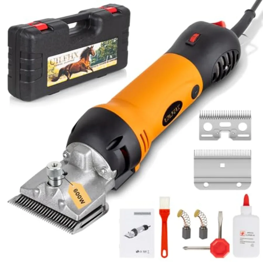 Professional Electric Horse Clippers for Horses Goat Cattle Thick Coat Animals 600W 6 Speeds Large Heavy Duty Farm Livestock Ha
Professional Electric Horse Clippers for Horses Goat Cattle Thick Coat Animals 600W 6 Speeds Large Heavy Duty Farm Livestock Ha