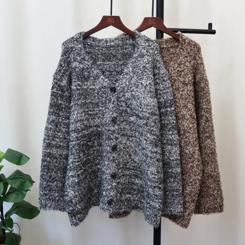 Knitted Jumpers Women Sweaters V Neck Single Breasted Twist Cardigan Sweater Casual Loose Button Autumn Pockets Y2k Streetwear
Knitted Jumpers Women Sweaters V Neck Single Breasted Twist Cardigan Sweater Casual Loose Button Autumn Pockets Y2k Streetwear