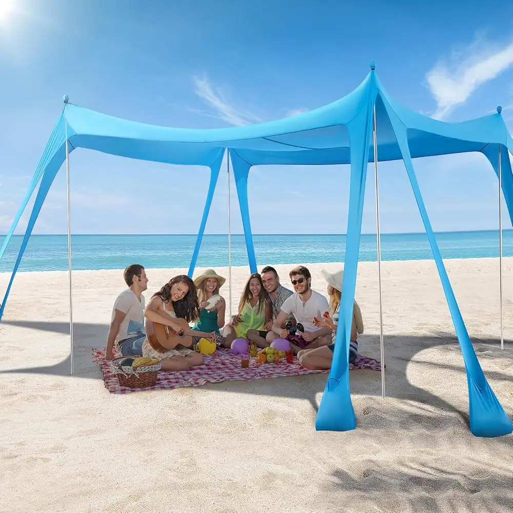 Beach Tent, Camping Sun Shelter Upf50+ With 8 Sandbags, Sand Shovels, Ground Pegs & Stability Poles, Outdoor Shade Beach Canopy
Beach Tent, Camping Sun Shelter Upf50+ With 8 Sandbags, Sand Shovels, Ground Pegs & Stability Poles, Outdoor Shade Beach Canopy
