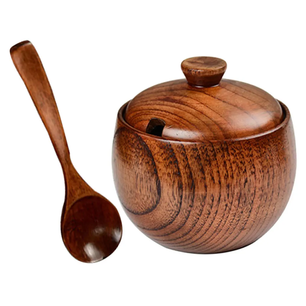 Wooden Seasoning Jar Spice Container Lid Spoon for Salt Sugar Herbs Vintage Kitchen Storage Porcelain Condiment Keeps Fresh
Wooden Seasoning Jar Spice Container Lid Spoon for Salt Sugar Herbs Vintage Kitchen Storage Porcelain Condiment Keeps Fresh