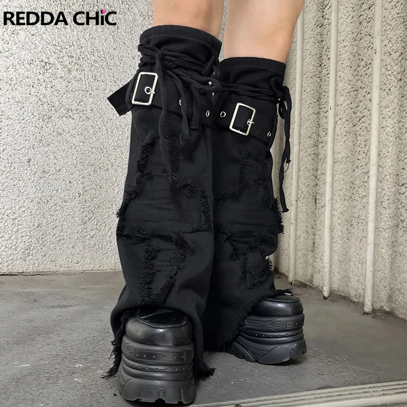 REDDACHiC Women Streampunk Y2k Denim Leg Warmers Cross Stitch Raw Edge Ruched Knee Long Socks Harajuku Grayu Self-belt Gaiter
REDDACHiC Women Streampunk Y2k Denim Leg Warmers Cross Stitch Raw Edge Ruched Knee Long Socks Harajuku Grayu Self-belt Gaiter