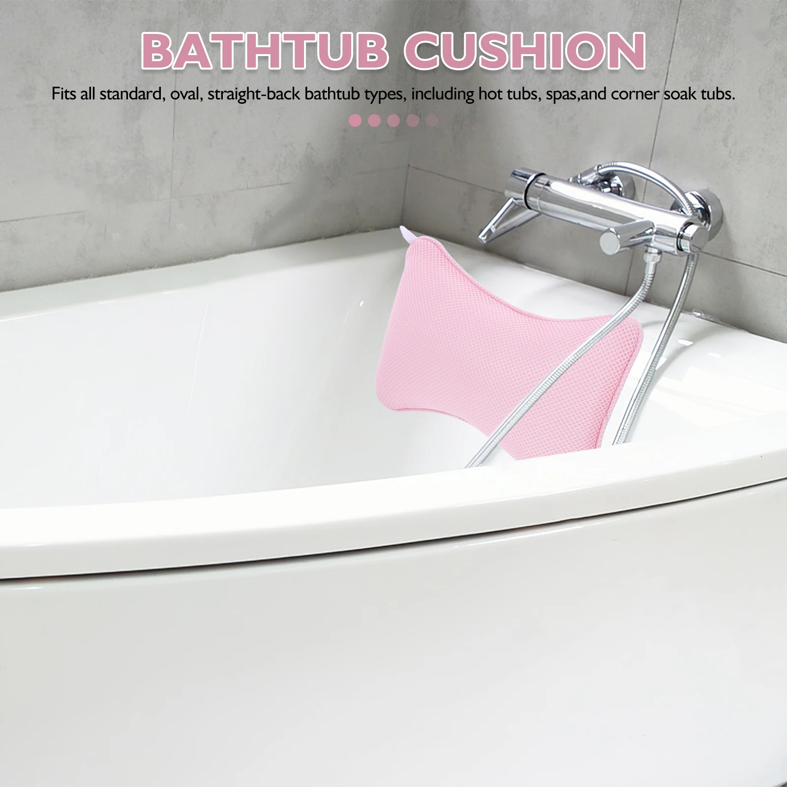 1pc Bathtub Pillow Cushion Non Slip Suction Cups Head Neck Support Bath Pillow Durable Fit All Tubs Comfort Use Spa Hot Tub
1pc Bathtub Pillow Cushion Non Slip Suction Cups Head Neck Support Bath Pillow Durable Fit All Tubs Comfort Use Spa Hot Tub