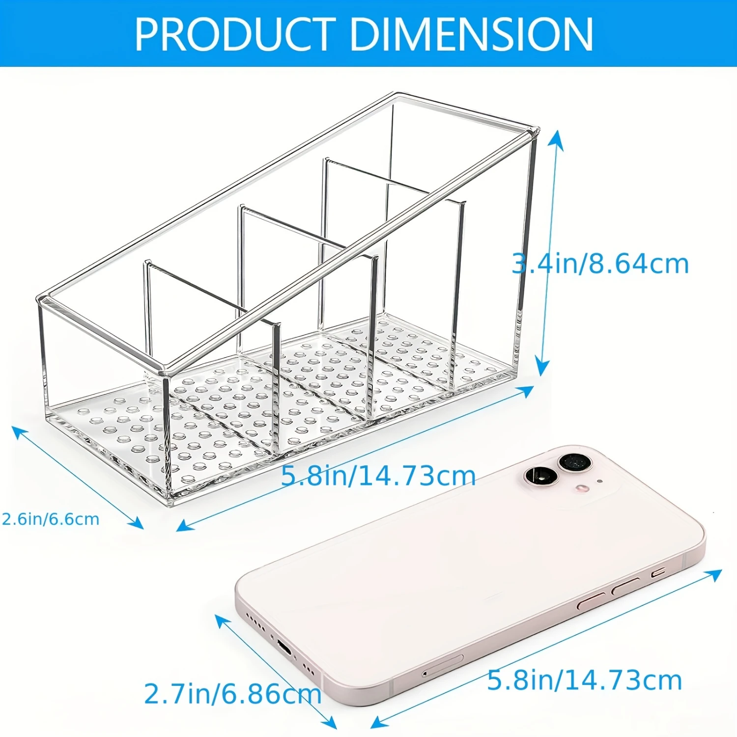 Clear Plastic Desktop Organizer with 4 Compartments - Makeup Brush & Pen Holder for Office and School
Clear Plastic Desktop Organizer with 4 Compartments - Makeup Brush & Pen Holder for Office and School