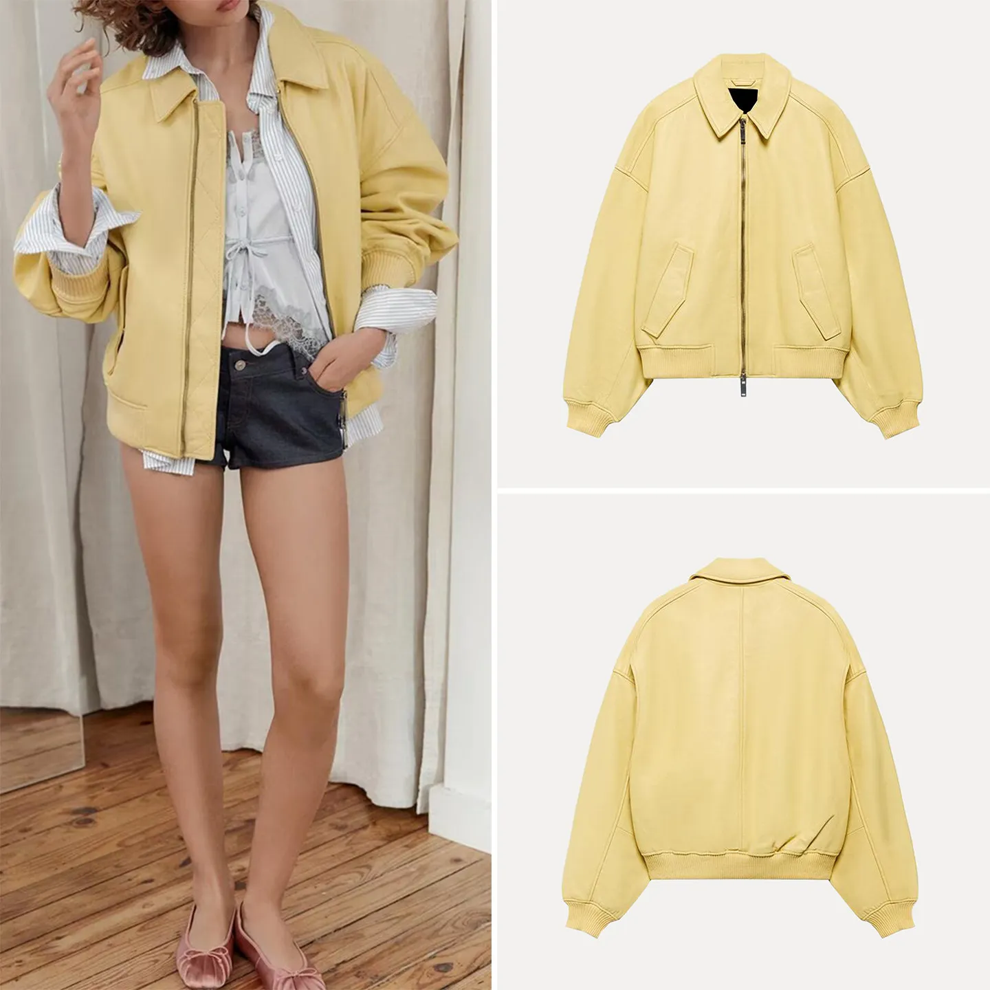 Loose Fit Pilot Jacket Women's Casual Style Zipper Long Sleeve Turn-down Collar Spring 2026 New Arrival from China
Loose Fit Pilot Jacket Women's Casual Style Zipper Long Sleeve Turn-down Collar Spring 2026 New Arrival from China
