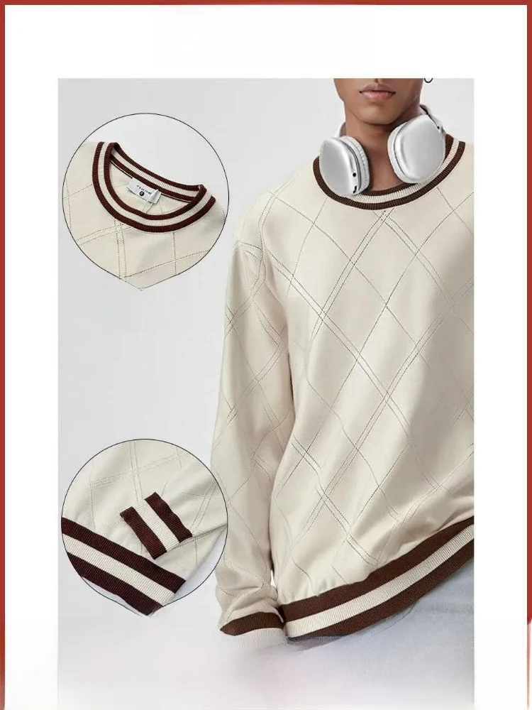 Мягкий, приятный для кожи мужской вязаный свитер, круглый, Ne Winter Faion, свободный крой, ромбовидная текстура, контрастный цвет, ленивый слей
Мягкий, приятный для кожи мужской вязаный свитер, круглый, Ne Winter Faion, свободный крой, ромбовидная текстура, контрастный цвет, ленивый слей