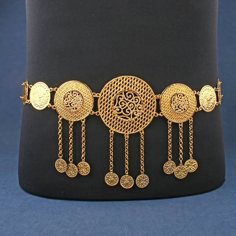 Arabic Women Wedding Jewelry Turkish Coin Gold Plated Pendant Ethnic Women Dress Band Long Chain Body Jewelry Chains Fashion
Arabic Women Wedding Jewelry Turkish Coin Gold Plated Pendant Ethnic Women Dress Band Long Chain Body Jewelry Chains Fashion