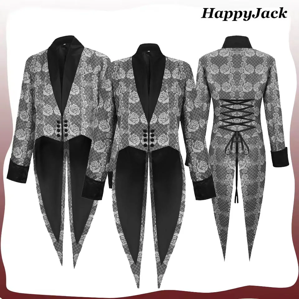 Cosplay Tailcoat Costume Medieval Retro Punk Coat Adult Men Stage Performance Jacket Halloween Carnival Disguise Party Suit
Cosplay Tailcoat Costume Medieval Retro Punk Coat Adult Men Stage Performance Jacket Halloween Carnival Disguise Party Suit