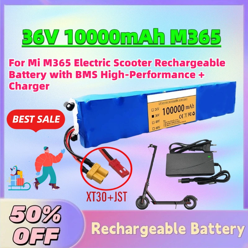 In Stock 36V 10000mAh M365 Li-Ion Battery for Mi M365 Electric Scooter Rechargeable Battery with BMS High-Performance + Charger
In Stock 36V 10000mAh M365 Li-Ion Battery for Mi M365 Electric Scooter Rechargeable Battery with BMS High-Performance + Charger