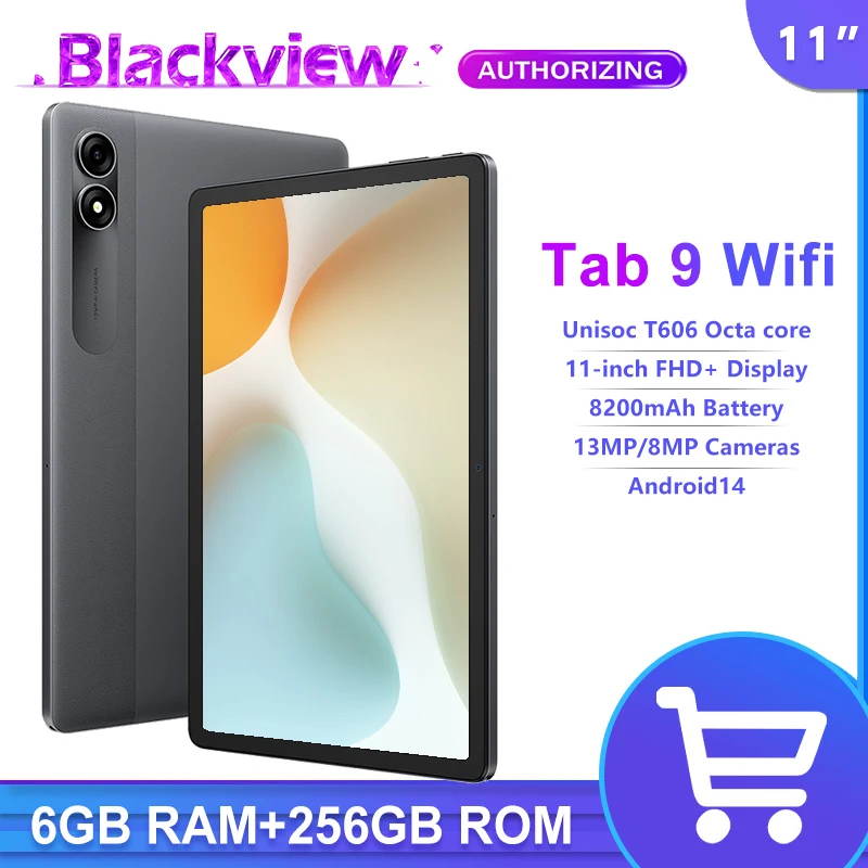 Blackview Tab 9 планшет с 6-дюймовым дисплеем, восьмиядерным процессором T606, ОЗУ 6 ГБ, ПЗУ 256 ГБ, 8200 мАч, Android 14
Blackview Tab 9 планшет с 6-дюймовым дисплеем, восьмиядерным процессором T606, ОЗУ 6 ГБ, ПЗУ 256 ГБ, 8200 мАч, Android 14