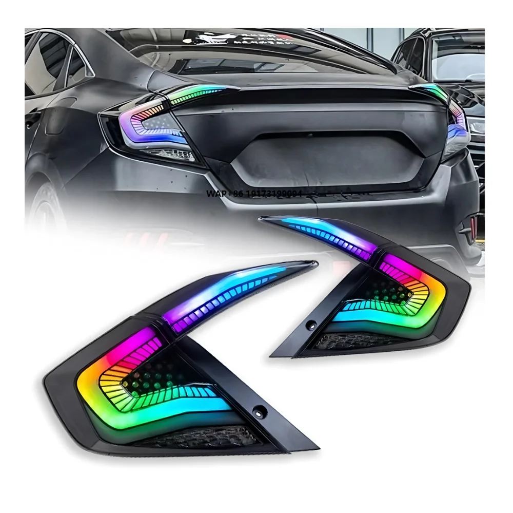 For Civic 10th Gen 2016-2018 RGB LED Taillight Fog DRL Brake Turn Signal Lamp Plug and Play Automotive Accessories
For Civic 10th Gen 2016-2018 RGB LED Taillight Fog DRL Brake Turn Signal Lamp Plug and Play Automotive Accessories