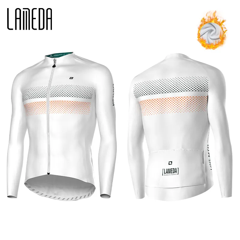 LAMEDA Fleece Cycling Jersey Man Long Sleeved Winter Men's Cycling Clothing with 3 Rear Pockets Moisture Wicking Bicycle Jersey
LAMEDA Fleece Cycling Jersey Man Long Sleeved Winter Men's Cycling Clothing with 3 Rear Pockets Moisture Wicking Bicycle Jersey