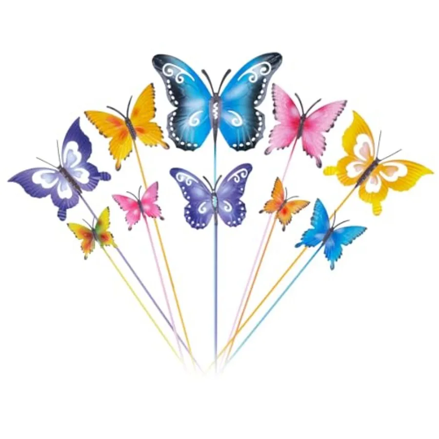 Garden Decor for Outside, Set of 10 Metal Butterfly Decorative Garden Stakes for Spring Decor, Yard Art Garden Decorations for
Garden Decor for Outside, Set of 10 Metal Butterfly Decorative Garden Stakes for Spring Decor, Yard Art Garden Decorations for