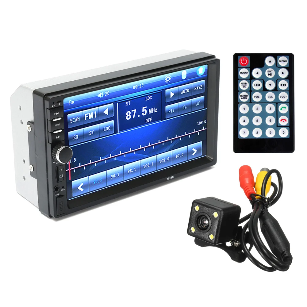 7 Inch Bluetooth Car Radio Stereo MP5 Player With Rear View Camera FM USB TF Card
7 Inch Bluetooth Car Radio Stereo MP5 Player With Rear View Camera FM USB TF Card