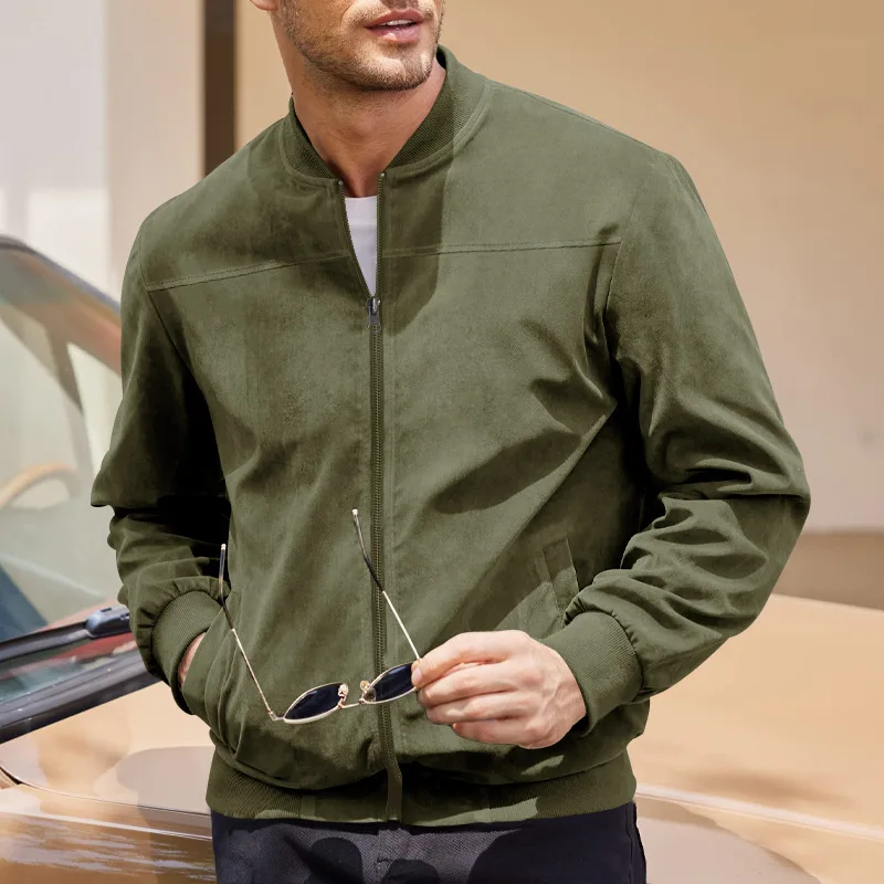 Autumn Suede Solid Color Men's Zipper Jacket Casual Retro Long-sleeved Cardigan Jacket
Autumn Suede Solid Color Men's Zipper Jacket Casual Retro Long-sleeved Cardigan Jacket