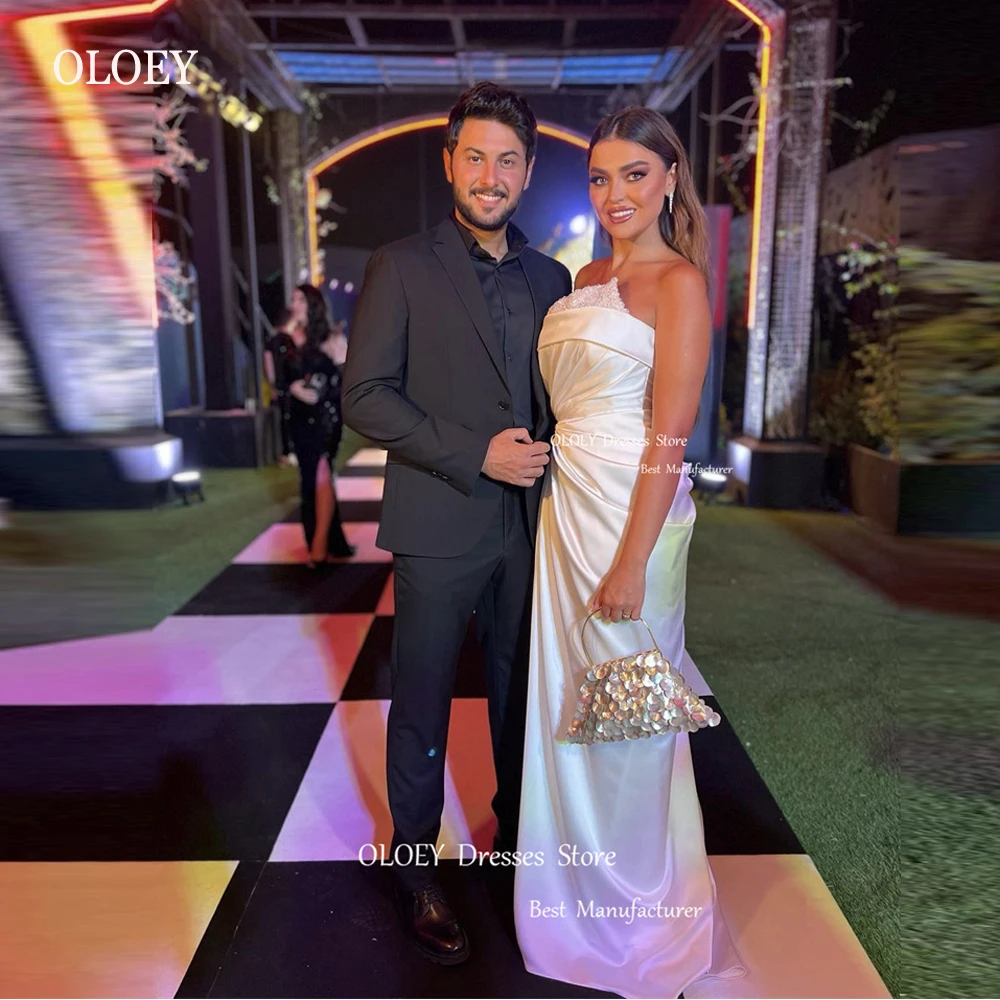 OLOEY Elegant White Silk Satin Evening Dresses Dubai Arabic Women Shiny Sequin Pleats Prom Gowns Formal Party Occasion Dress
OLOEY Elegant White Silk Satin Evening Dresses Dubai Arabic Women Shiny Sequin Pleats Prom Gowns Formal Party Occasion Dress