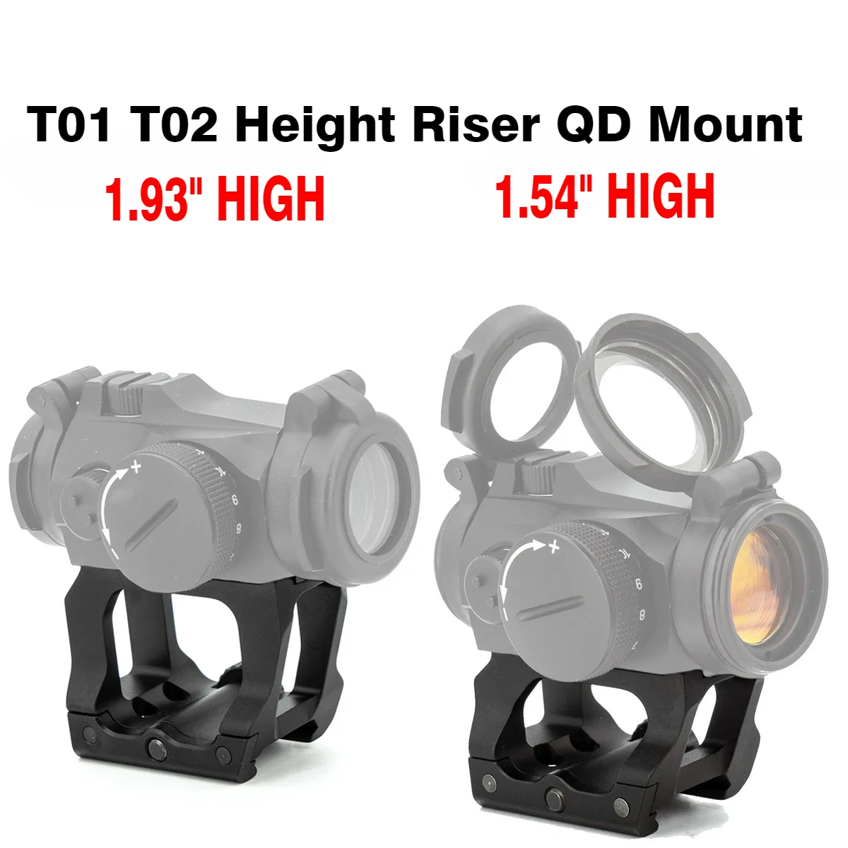 Tactical T02 Red Dot Sight 1.54 1.93 Height Riser Scope QD Mount Heighten Base Adapter Bracket Reflex Sights 20mm Aluminium
Tactical T02 Red Dot Sight 1.54 1.93 Height Riser Scope QD Mount Heighten Base Adapter Bracket Reflex Sights 20mm Aluminium