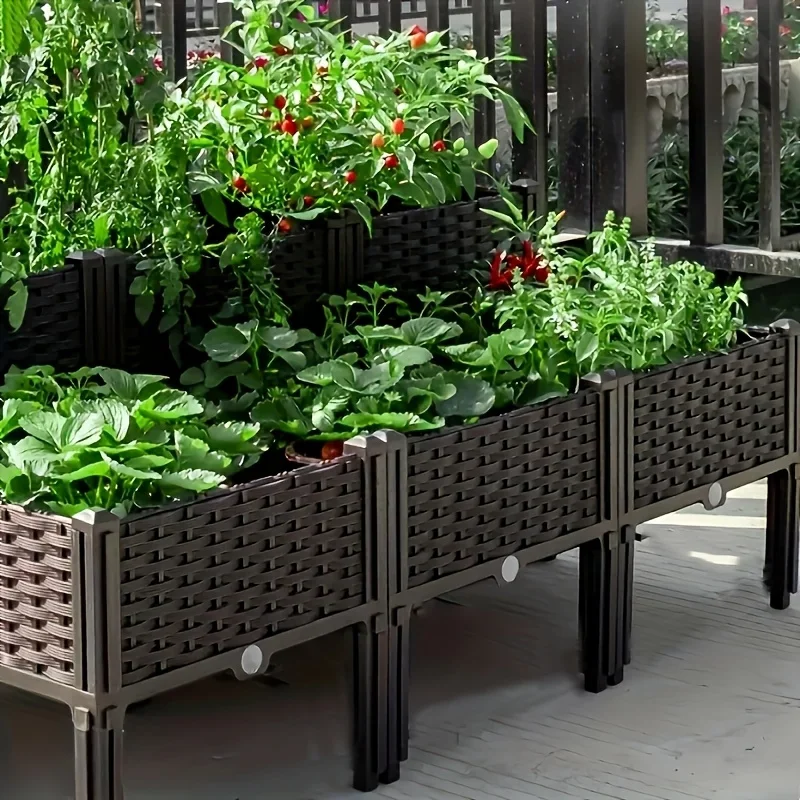 KEEHOME 3pcs Raised Garden Bed with Legs, Elevated Plastic Planter Box for Outdoor Plants, Flowers, Vegetables And Herbs
KEEHOME 3pcs Raised Garden Bed with Legs, Elevated Plastic Planter Box for Outdoor Plants, Flowers, Vegetables And Herbs