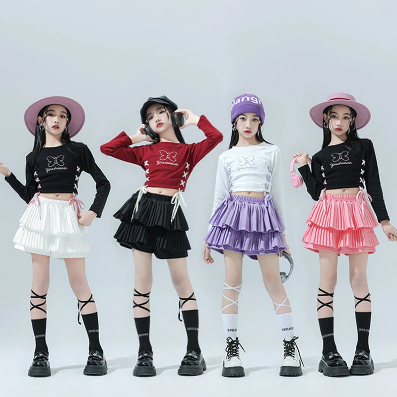 New Girls Cheerlead Dance Clothes Jazz Performance Costume Short Tops Skirt Kids Hip Hop Competition Clothing Stage Wear BL14663
New Girls Cheerlead Dance Clothes Jazz Performance Costume Short Tops Skirt Kids Hip Hop Competition Clothing Stage Wear BL14663