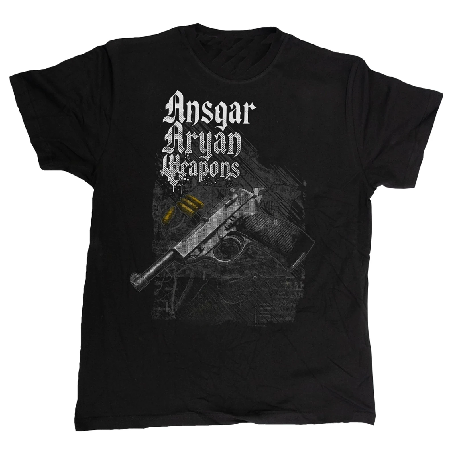 Ansgar Aryan Walter P38 Pistol T-Shirt. Summer Cotton Short Sleeve O-Neck Mens T Shirt New S-3XL
Ansgar Aryan Walter P38 Pistol T-Shirt. Summer Cotton Short Sleeve O-Neck Mens T Shirt New S-3XL