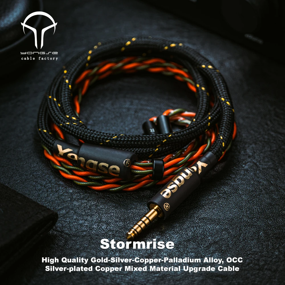 Yongse Stormrise High-Quality Gold Silver Copper-Palladium Alloy, OCC Silver-plated Copper Mixed Material Upgrade Cable
Yongse Stormrise High-Quality Gold Silver Copper-Palladium Alloy, OCC Silver-plated Copper Mixed Material Upgrade Cable