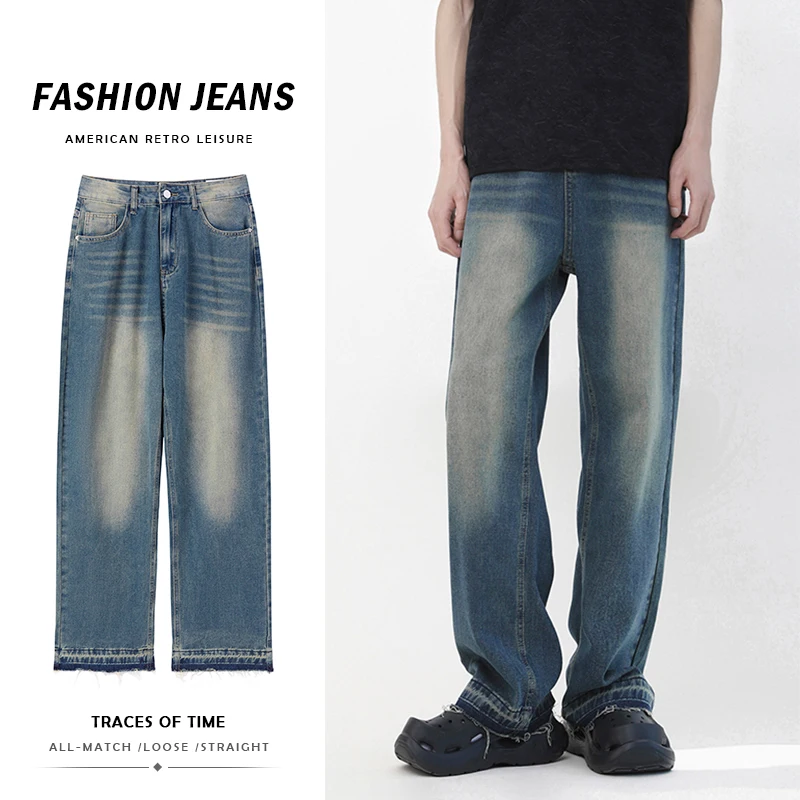Men's Vintage Baggy Jeans Blue Y2k Autumn New Fashion Harajuku Casual Pants Streetwear Male Straight Wide Legs Denim Trousers
Men's Vintage Baggy Jeans Blue Y2k Autumn New Fashion Harajuku Casual Pants Streetwear Male Straight Wide Legs Denim Trousers
