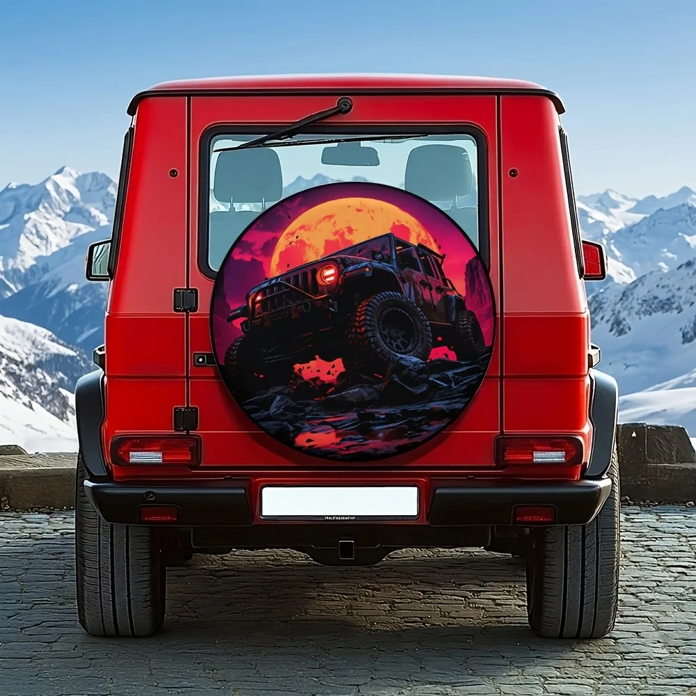 Off Road Tire Cover Red Moon Graphic Outdoor Self-Driving Spare Wheel Decoration
Off Road Tire Cover Red Moon Graphic Outdoor Self-Driving Spare Wheel Decoration