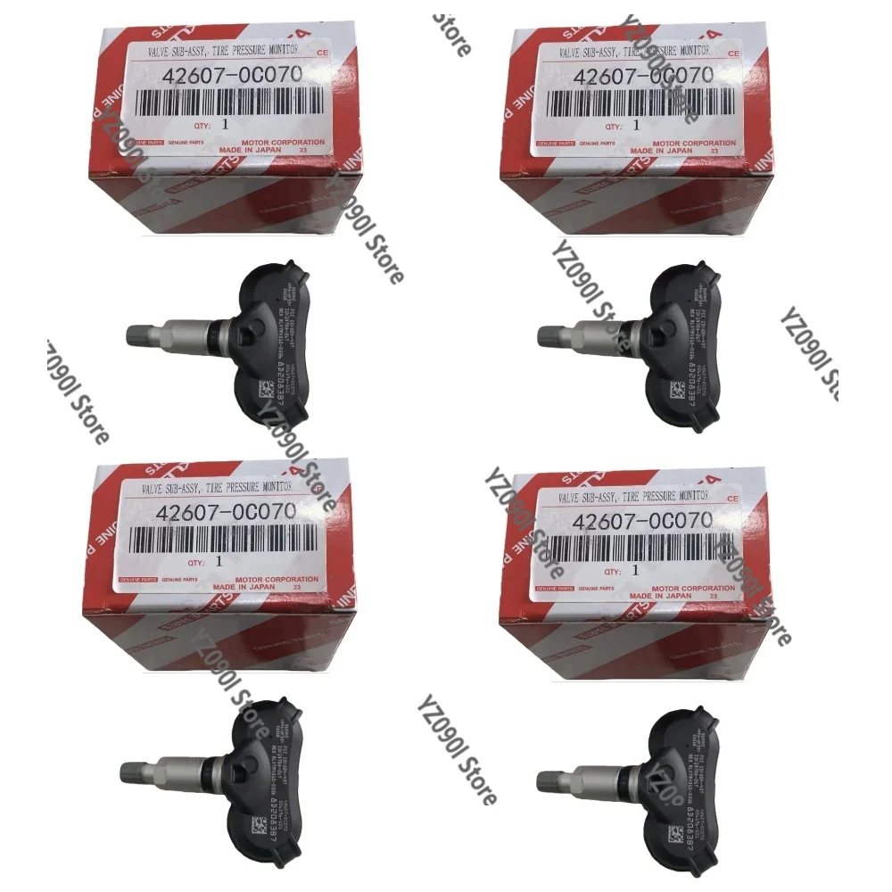 4 датчика TPMS 315 МГц для Toyota Sienna 2007-2020, Sequoia, Tundra, GX47, OE 42607-0C070
4 датчика TPMS 315 МГц для Toyota Sienna 2007-2020, Sequoia, Tundra, GX47, OE 42607-0C070