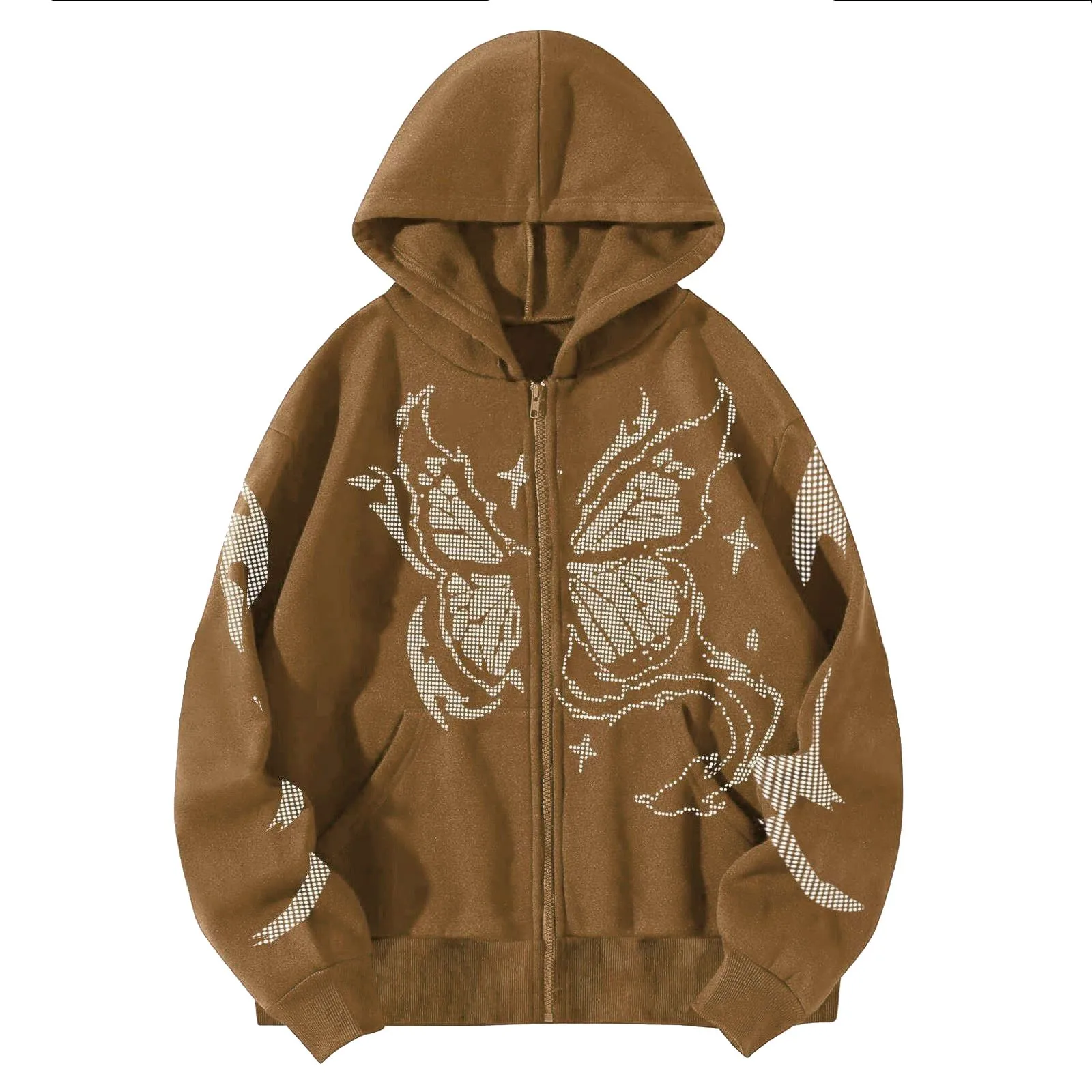 Y2k Women Gothic Black Zip Up Oversize Harajuku Hooded Butterfly Print Autumn Winter Sweatshirts Stitch Loose Wear Female Hoodie
Y2k Women Gothic Black Zip Up Oversize Harajuku Hooded Butterfly Print Autumn Winter Sweatshirts Stitch Loose Wear Female Hoodie