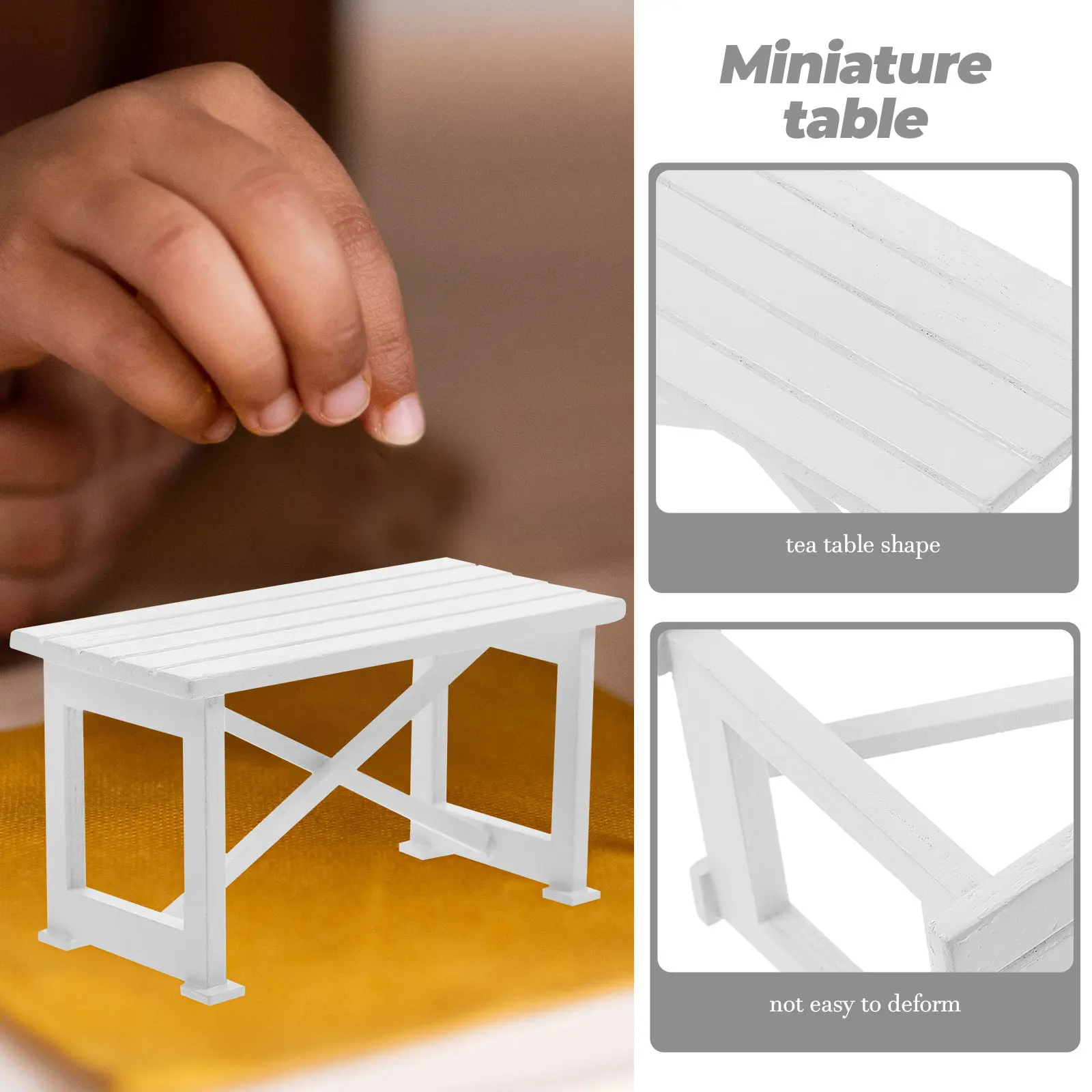 Mini Outdoor Table Miniature Furniture Accessories Wooden Patio Table for Dollhouse Small Space Garden Balcony Decor
Mini Outdoor Table Miniature Furniture Accessories Wooden Patio Table for Dollhouse Small Space Garden Balcony Decor