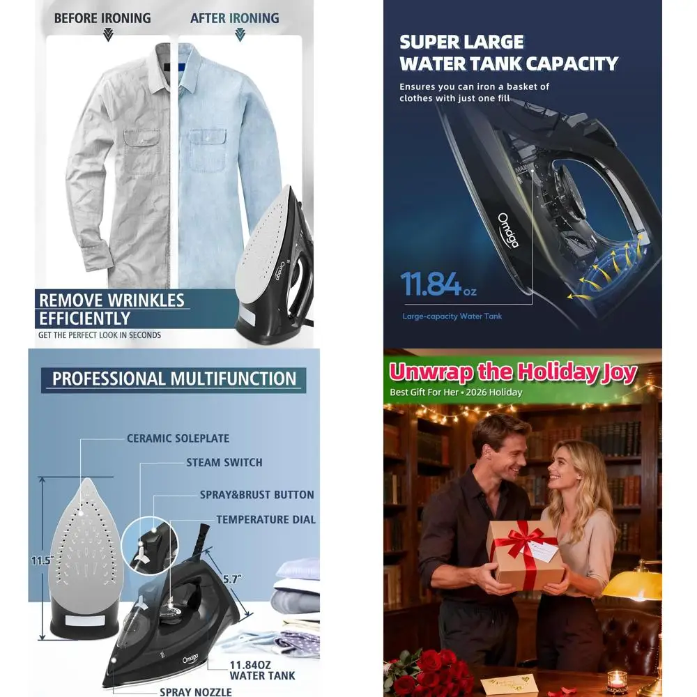 Паровой утюг 1500 Вт с быстрым нагревом, керамической антипригарной пластиной, функцией парового удара, самоочисткой, автоотключением и защитой от капель для домашнего использования
Паровой утюг 1500 Вт с быстрым нагревом, керамической антипригарной пластиной, функцией парового удара, самоочисткой, автоотключением и защитой от капель для домашнего использования