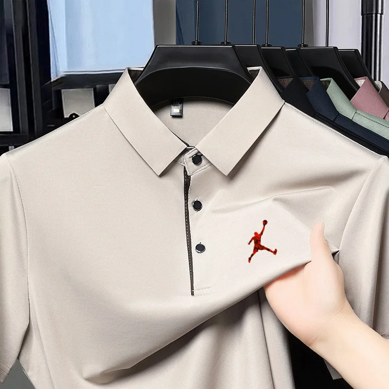 Men's high-end casual T-shirt fashionable summer golf business classic style brand printed pattern refreshing breathable top
Men's high-end casual T-shirt fashionable summer golf business classic style brand printed pattern refreshing breathable top