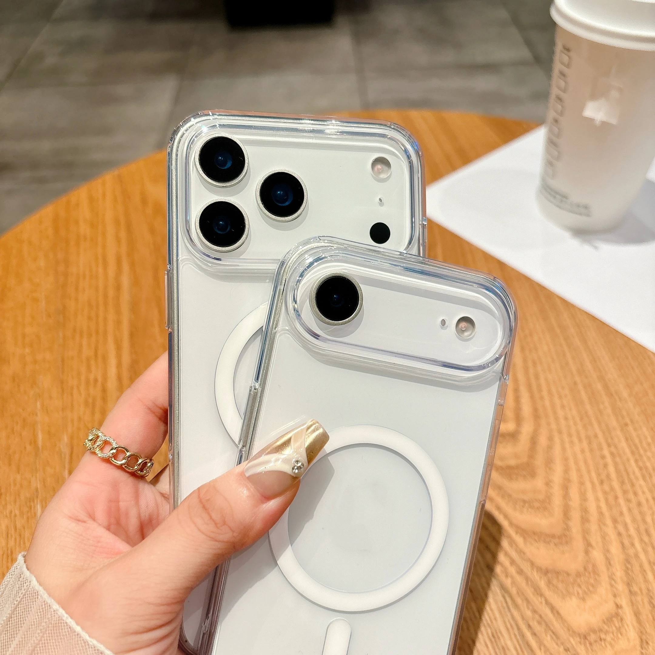 Clear Magnetic Case Compatible with Phone 17 16 15 Pro Max, Skin‑Feel Silicone Shockproof Protective Cover
Clear Magnetic Case Compatible with Phone 17 16 15 Pro Max, Skin‑Feel Silicone Shockproof Protective Cover