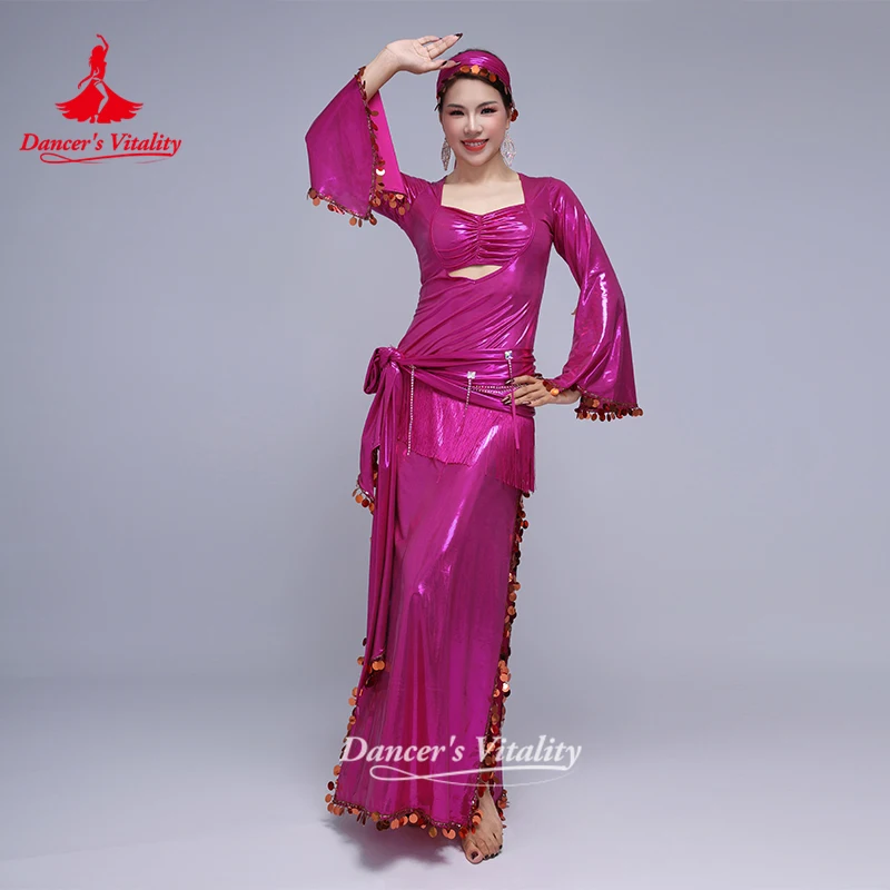 Belly Dance Costume for Women Sequin Robe+Headscarf++Hip Scarf 3pcs Shaabi Baladi Saidi Competition Clothing Dancer's Vitality
Belly Dance Costume for Women Sequin Robe+Headscarf++Hip Scarf 3pcs Shaabi Baladi Saidi Competition Clothing Dancer's Vitality