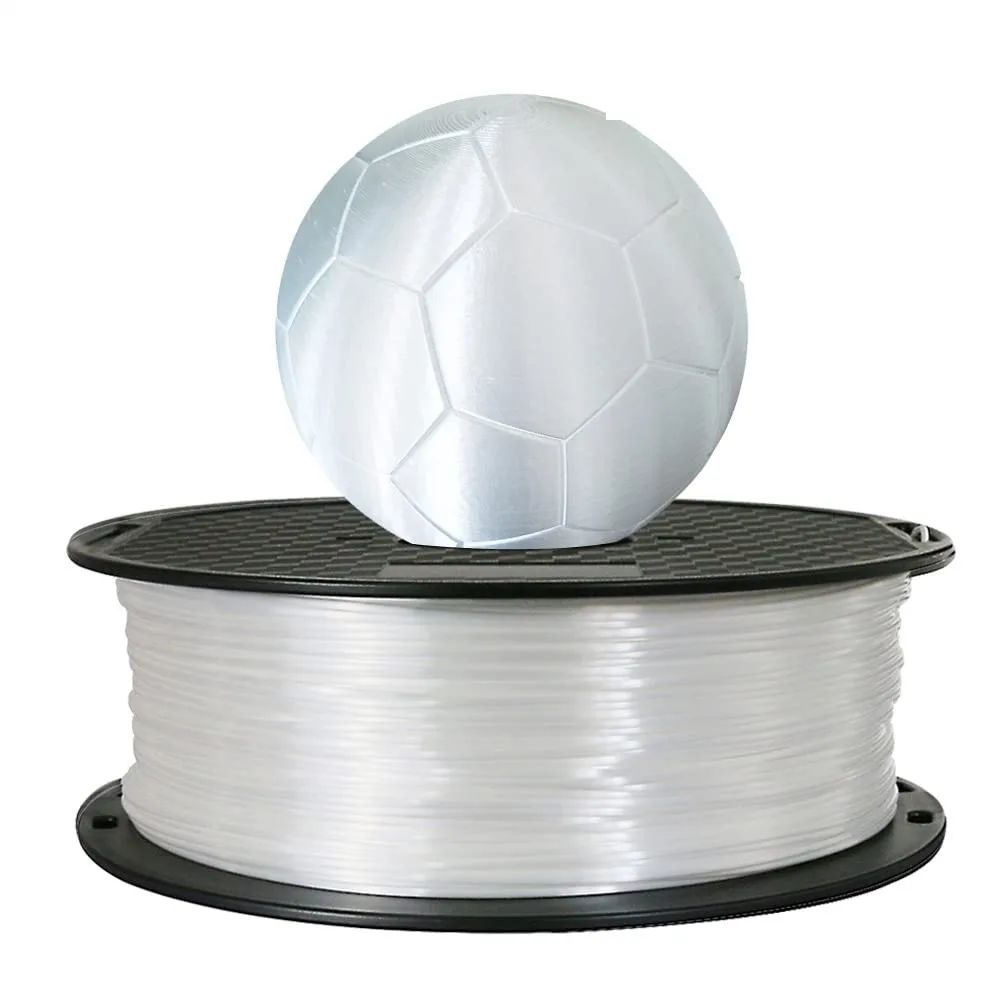 Silk Pearl White PLA Filament 1.75mm 1KG 2.2LBS Spool for FDM 3D Printer, Silky Shiny Metallic Finish
Silk Pearl White PLA Filament 1.75mm 1KG 2.2LBS Spool for FDM 3D Printer, Silky Shiny Metallic Finish