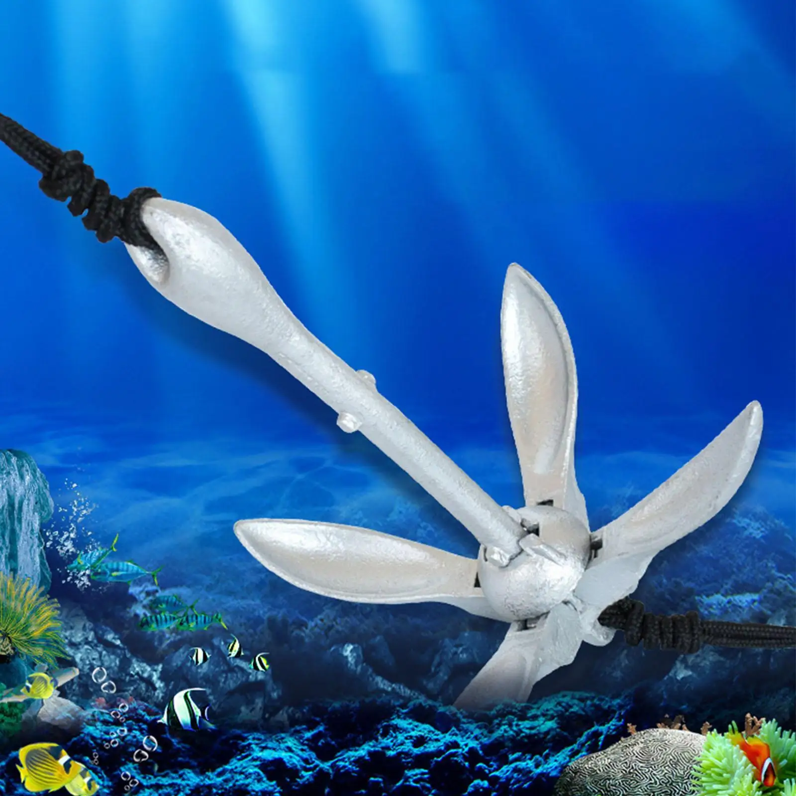 Boat Anchor Portable with Marine Rope Grapnel Anchor for River Kayak Raft
Boat Anchor Portable with Marine Rope Grapnel Anchor for River Kayak Raft