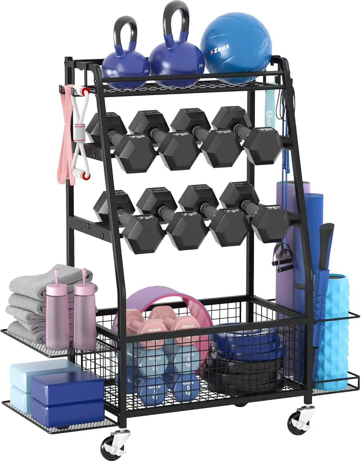 Dumbbell Rack Stand Weight Rack for Dumbbells Home Gym Storage Rack with 4 Flexible Wheels Weight Rack for Home Gym with Side St
Dumbbell Rack Stand Weight Rack for Dumbbells Home Gym Storage Rack with 4 Flexible Wheels Weight Rack for Home Gym with Side St