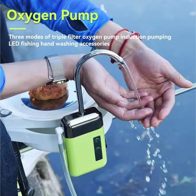 Automatic Water Pump Mini Suction Multi Oxygen Pump Outdoor Portable Fishing Oxygen Pump with Air Stone USB Charging LED 3 in 1
Automatic Water Pump Mini Suction Multi Oxygen Pump Outdoor Portable Fishing Oxygen Pump with Air Stone USB Charging LED 3 in 1