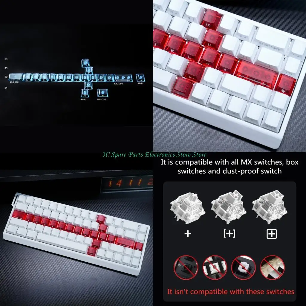 SZ Orignal Profile Computer Keyboard Replacement Keycaps 19Pieces With Through Unique Design
SZ Orignal Profile Computer Keyboard Replacement Keycaps 19Pieces With Through Unique Design