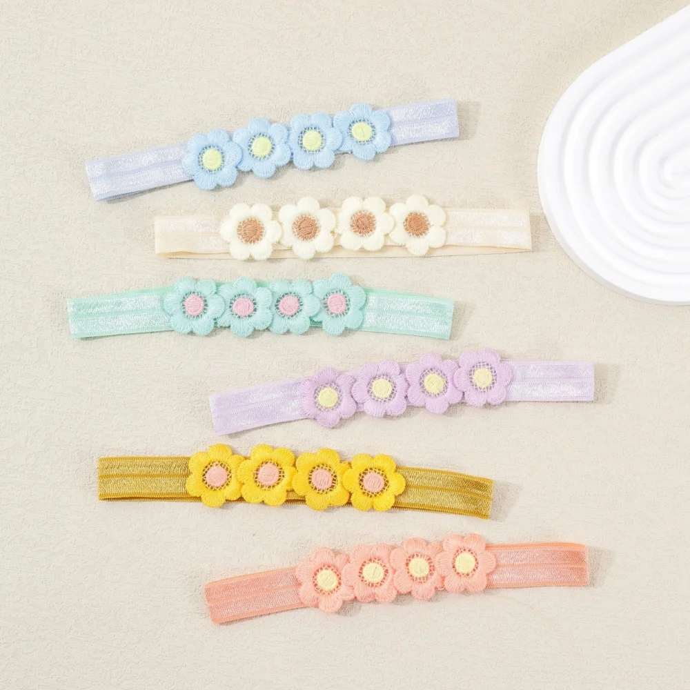 Cute 4 Flowers Crochet Baby Headband Soft Elastic Nylon Hair Bands Colorful Floral Hair Wrap Newborn Infant Girls Photography
Cute 4 Flowers Crochet Baby Headband Soft Elastic Nylon Hair Bands Colorful Floral Hair Wrap Newborn Infant Girls Photography