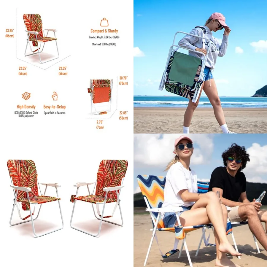 Tall Folding Lawn Beach Chair Lightweight, Portable Sand Chair for Adults Heavy Duty 300 LBS with Cup Holders, Foldable Camping
Tall Folding Lawn Beach Chair Lightweight, Portable Sand Chair for Adults Heavy Duty 300 LBS with Cup Holders, Foldable Camping