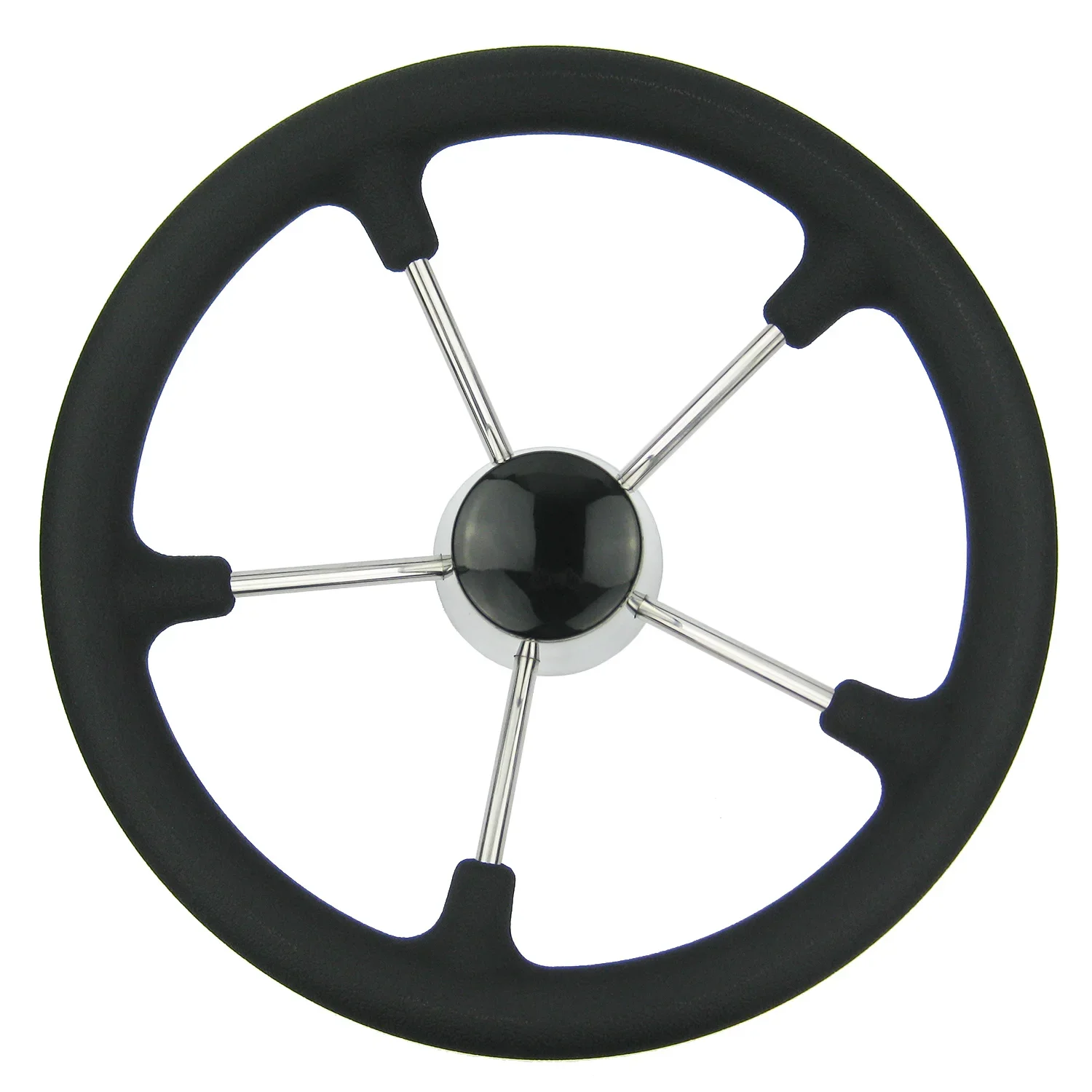 13-1/2 " Marine Stainless Steel Steering Wheel For Yacht with Black Foam Grip Boat Accessories Fits 3/4" Shaft
13-1/2 " Marine Stainless Steel Steering Wheel For Yacht with Black Foam Grip Boat Accessories Fits 3/4" Shaft