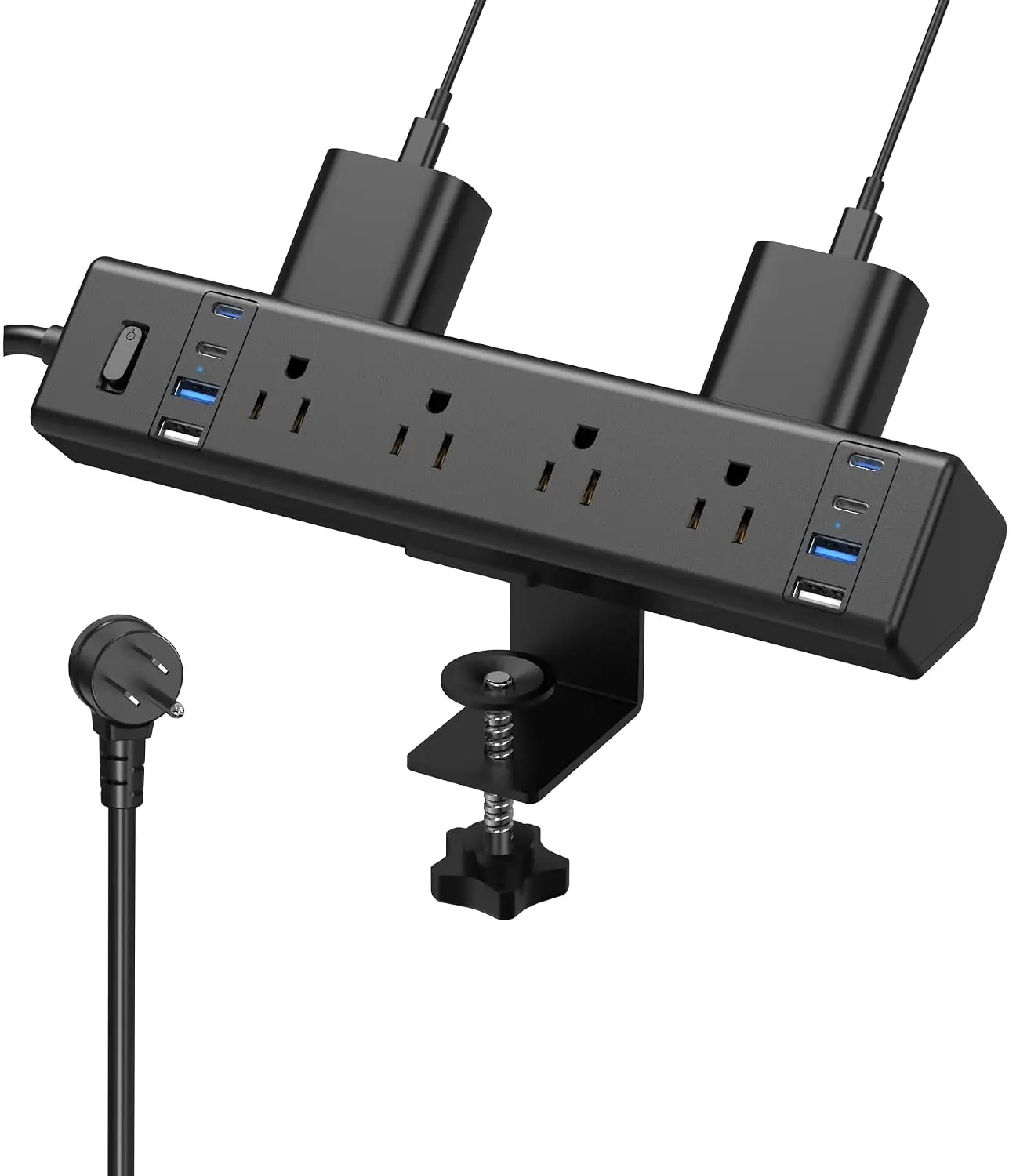 40W Fast Charging Station, Desk Clamp Power Strip with 4 USB-C & 8 AC Outlets, Surge Protector for Home Office
40W Fast Charging Station, Desk Clamp Power Strip with 4 USB-C & 8 AC Outlets, Surge Protector for Home Office