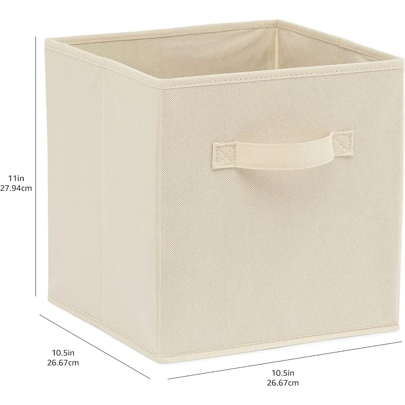 Collapsible Fabric Storage Cubes Organizer with Handles, Sturdy, Beige, 10.5-x-10.5-x-11-inch, Pack of 6
Collapsible Fabric Storage Cubes Organizer with Handles, Sturdy, Beige, 10.5-x-10.5-x-11-inch, Pack of 6