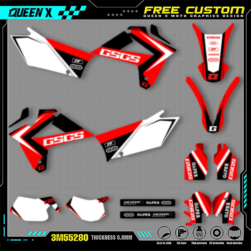 QUEEN X MOTO Motorcycle Team Graphics Decal & Sticker Kit For GASGAS 2007 2008 2009 EC 007
QUEEN X MOTO Motorcycle Team Graphics Decal & Sticker Kit For GASGAS 2007 2008 2009 EC 007