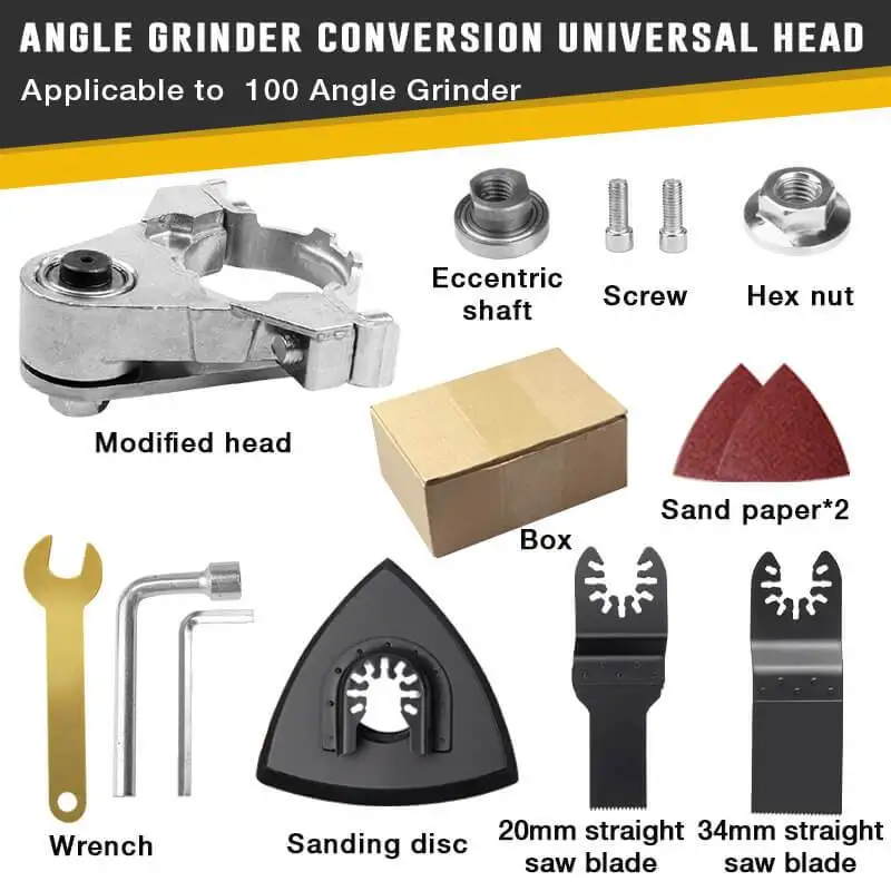 Angle Grinder Conversion Universal Head Adapter for M10 100 Type Angle Grinder Polish Oscillating Tool Kit Metal Wood Saw Blades
Angle Grinder Conversion Universal Head Adapter for M10 100 Type Angle Grinder Polish Oscillating Tool Kit Metal Wood Saw Blades