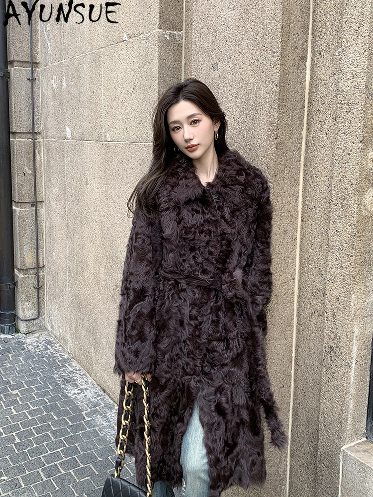 AYUNSUE 2025 New Double Sided Shearling Coat Woman Natural Wool Coats for Woman Clothes High Quality Winter New in Outerwears
AYUNSUE 2025 New Double Sided Shearling Coat Woman Natural Wool Coats for Woman Clothes High Quality Winter New in Outerwears