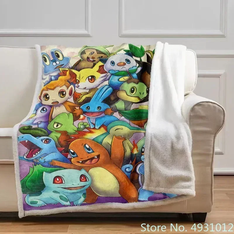 3D Kawaii Pokemon Pikachu Flannel Blanket Eevee Cute Sofa Quilt Office Warming Blanket School Children's Sleeping Blankets Gifts
3D Kawaii Pokemon Pikachu Flannel Blanket Eevee Cute Sofa Quilt Office Warming Blanket School Children's Sleeping Blankets Gifts