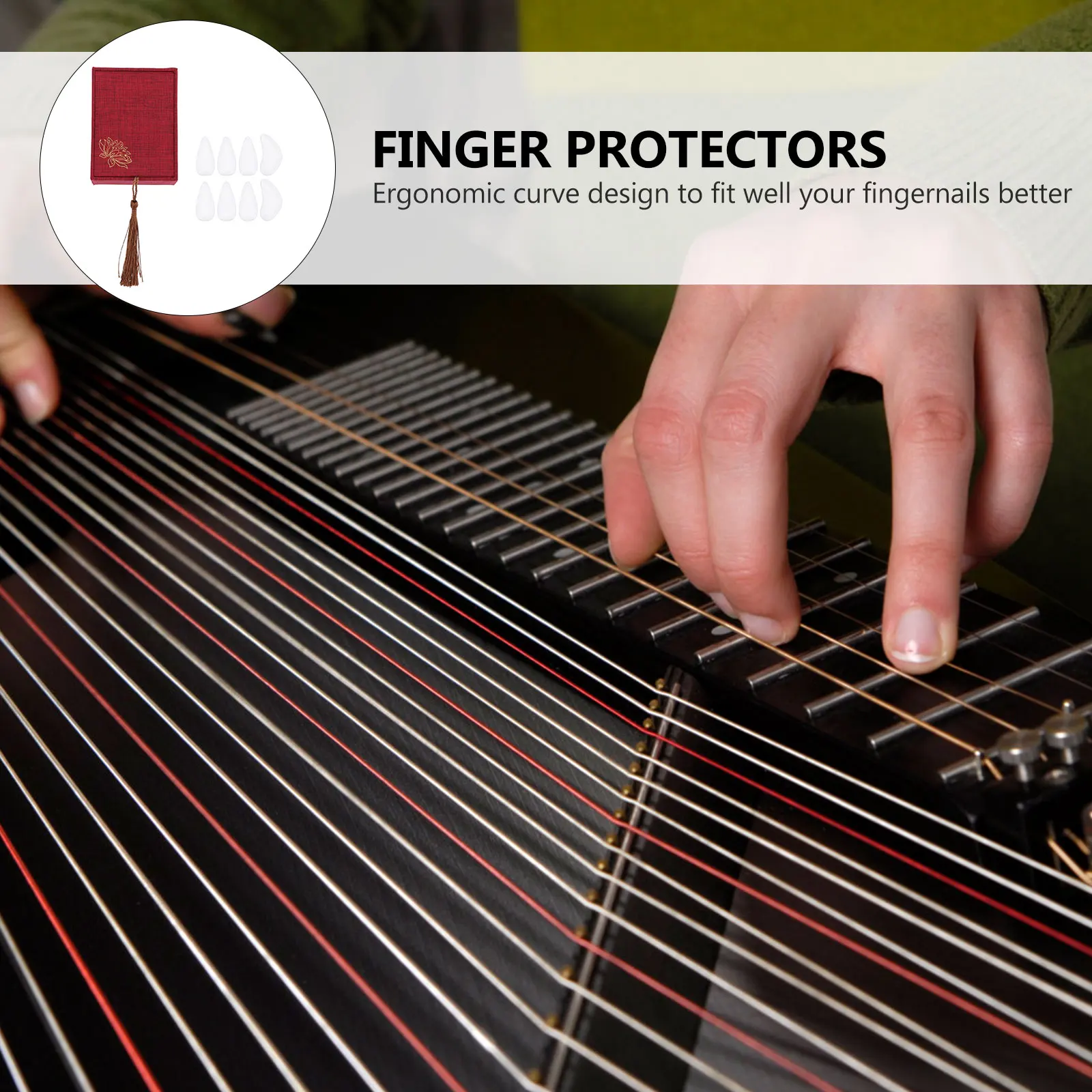 Crystal Nails for Guzheng Professional Durable Nylon Finger Picks Practice Cover Instrument Accessories
Crystal Nails for Guzheng Professional Durable Nylon Finger Picks Practice Cover Instrument Accessories